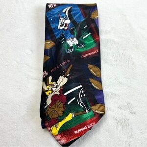 Surrey Looney Tunes Football Tie Warner Brothers Vintage 1993 NFL Sylvester 60"